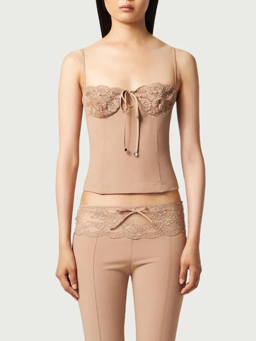Blumarine lace camisole corset top